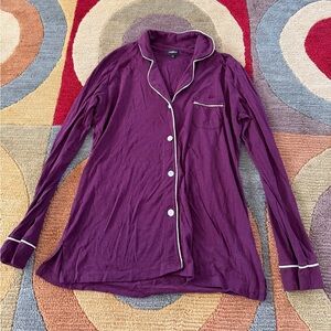 Cosa Bella Cosabella Pajamas Pima Cotton Purple Long Sleeve Pajama Top Medium